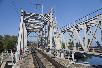 Obraz premium Metal railway bridge