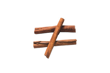 Several cinnamon sticks, isolate