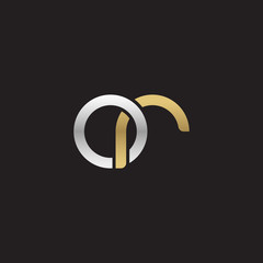 Initial lowercase letter or, linked overlapping circle chain shape logo, silver gold colors on black background
 
