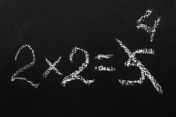 A mathematical example on a chalkboard