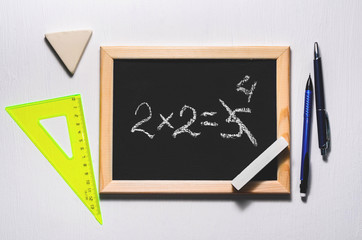 A mathematical example on a chalkboard