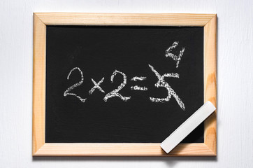 A mathematical example on a chalkboard