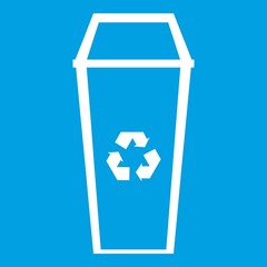 Trash can icon white