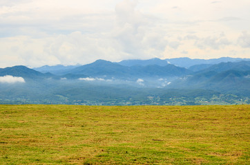 Obraz premium Beautiful mountain landscape in northern of thailand.