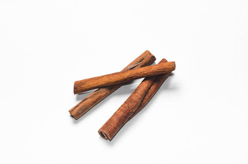 Several cinnamon sticks, isolate
