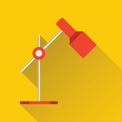 Table lamp flat icon. Flat design. Vector illustration.