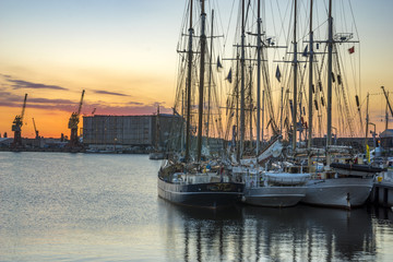 Szczecin, Poland-August 2017:Tall ship races finale 2017