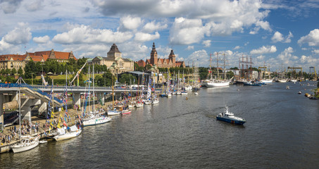 Fototapeta na wymiar Szczecin, Poland-August 2017:Tall ship races finale 2017