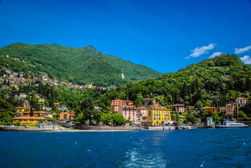Fototapeta na wymiar Shot of Lecco and Lake Como in northern Italy.