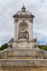 Fototapeta na wymiar Paris, place Saint-Sulpice, the fountain