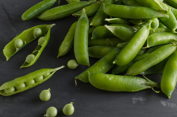 Green polka dots on the concrete