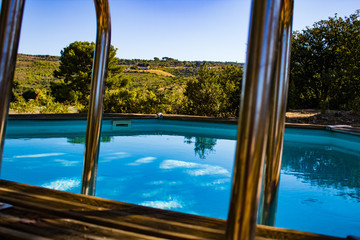 Swimming pool ladder in provence