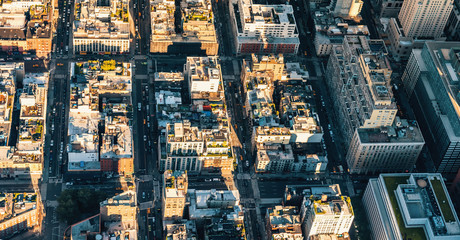 Obraz premium Aerial view of lower Manhattan NYC