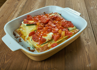 Vegetable lasagna with zucchini