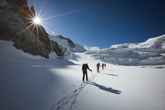 Seilschaft am Grenzgletscher