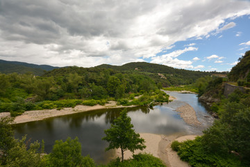 Fototapeta premium Radweg Dolce Via in der Ardeche