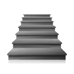 Dark Empty Staircase Vector. Steps. For Business Progress, Achievement, Growth, Career, Success, Development Concept. Isolated