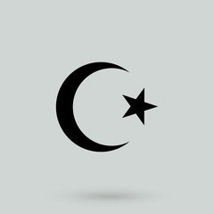 Islamic symbol against gray background