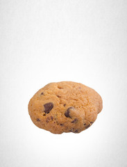 Cookies or Chocolate chips cookies on background.