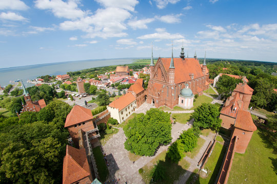 Blick auf Frombork, Polen