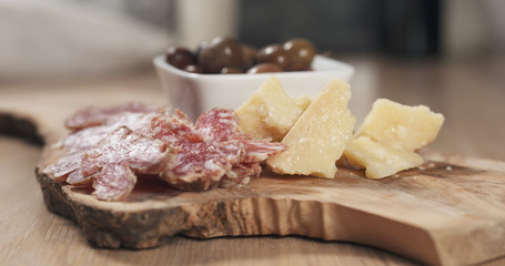 italian antipasti appetizers on table
