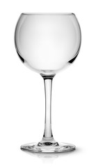 Empty red wine glass