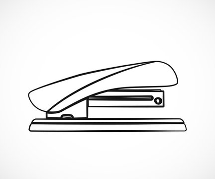 Stapler. Icon in style of linear design