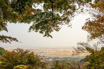 The View From the Mountain at the Yoro Waterfall in Gifu, Japan, November, 2016