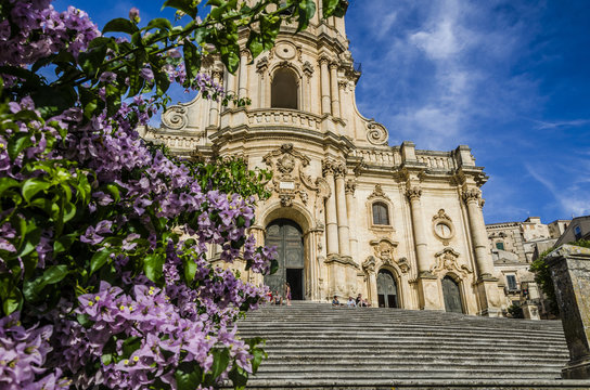 Facade of the cathedral of modica