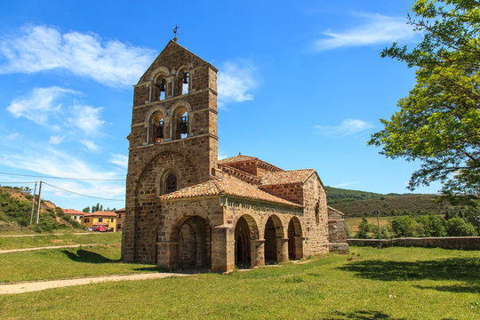 Romanesque church. San Salvador de Cantamuda, Palencia. Spain