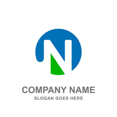 Letter N Icon Logo Vector Design Business Template Company