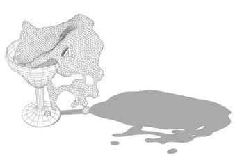 margarita glass welled