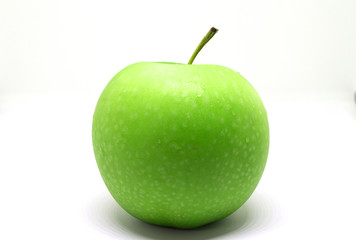 Green Apple Isolated on White Background with Clipping Path.