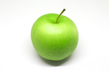 Green Apple Isolated on White Background with Clipping Path.