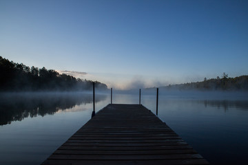 fog over the dock