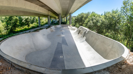 Concrete skate park