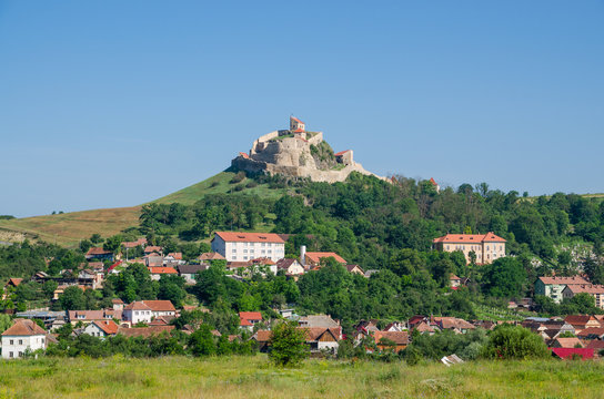 Medieval fortress in the town of Rupea, Romania