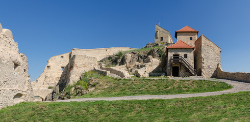 Fototapeta na wymiar Medieval fortress in the town of Rupea, Romania