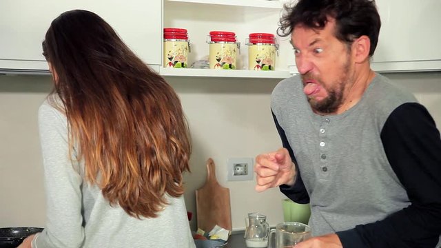 Man disgusted by food cooked by girlfriend funny comedy