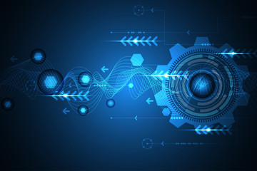 Vector abstract background technology gear concept.