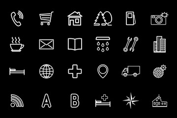 Set of icons for the card.