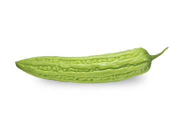 Green gourd white background