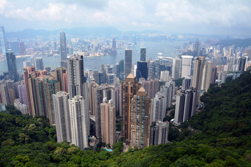 Fototapeta na wymiar Hong Kong. Image of Hong Kong skyline view from Victora peak.