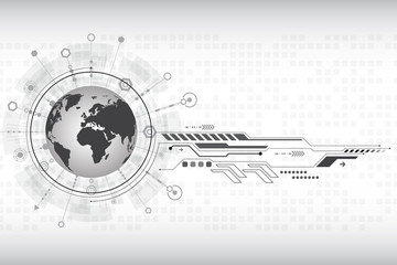 Obraz premium Vector abstract background technology innovation of the future world.