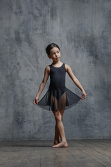 Ballerina girl posing in dance studio