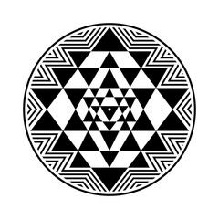 Sri Yantra vector symbol - 166902734