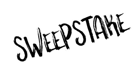 Sweepstake rubber stamp. Grunge design with dust scratches. Effects can be easily removed for a clean, crisp look. Color is easily changed.