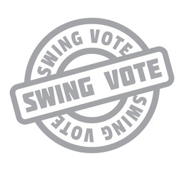 Swing Vote rubber stamp. Grunge design with dust scratches. Effects can be easily removed for a clean, crisp look. Color is easily changed.