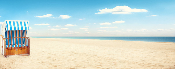 Strandkorb an der Ostsee