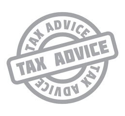 Tax Advice rubber stamp. Grunge design with dust scratches. Effects can be easily removed for a clean, crisp look. Color is easily changed.